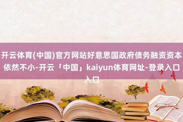 开云体育(中国)官方网站好意思国政府债务融资资本依然不小-开云「中国」kaiyun体育网址-登录入口
