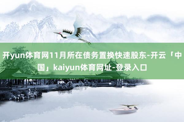 开yun体育网11月所在债务置换快速股东-开云「中国」kaiyun体育网址-登录入口